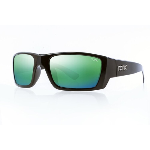 Tonic Rise Matt Black Mirror Green Sunglasses - TRISBLKGRNMIRR