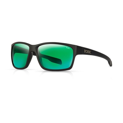 Tonic Titan Matt Black Mirror Green Sunglasses - TTTNBLKGRNMIRR