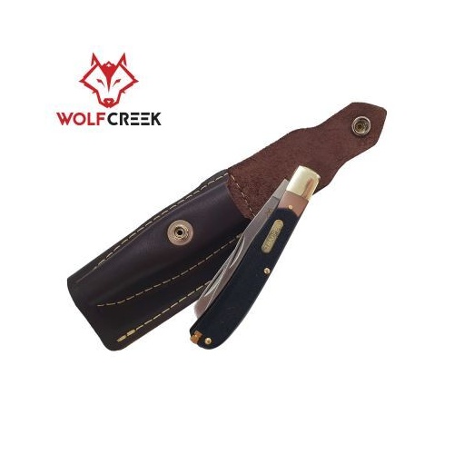 Wolf Creek Stockman's Trapper Knife with Pouch - WC-8973-WP
